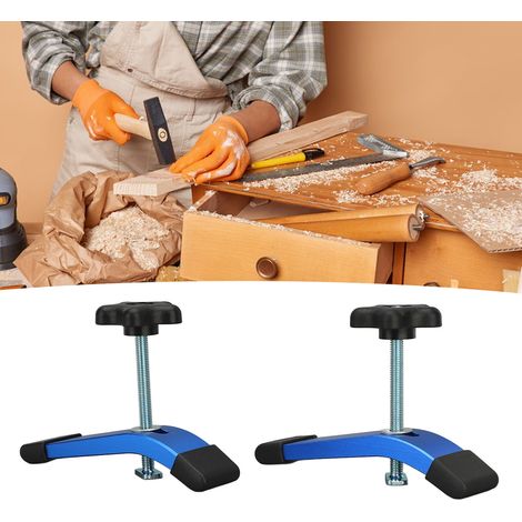 2 blocs de serrage à rainure en T pour le travail du bois, poignée coulissante en T, clip de serrage pour rail en T, 5-1/2"L x 1-1/8"L, 2 ensembles, pince pour rail en T, aluminium aéronautique 6063-T (1/5)