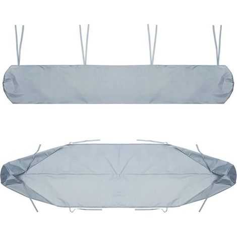 Housse de Auvent Jardin Protection, BâChe Sac de Rangement Oxford Contre Les UV Anti-poussière étanche Contre la Neige et la Pluie en Hiver, pour Canopy Shelter De Terrasse Meubles (Gris, 4M)