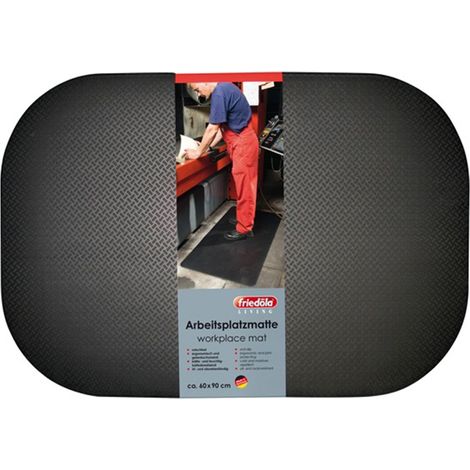 Friedola Arbeitsplatzmatte schwarz 10mm Bodenmatte 60x90cm Werkbank Gummimatte (1/2)