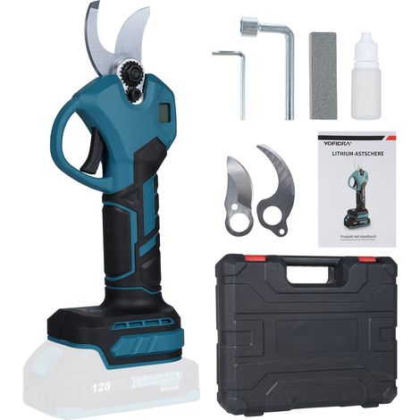 Sécateur électrique 18 V, moteur sans balais, portable et sans fil, coupe-branches et taille-arbres avec écran LCD, diamètre de coupe de 30 mm (1,2 pouce) pour la taille des branches d'arbres et de l' (1/5)