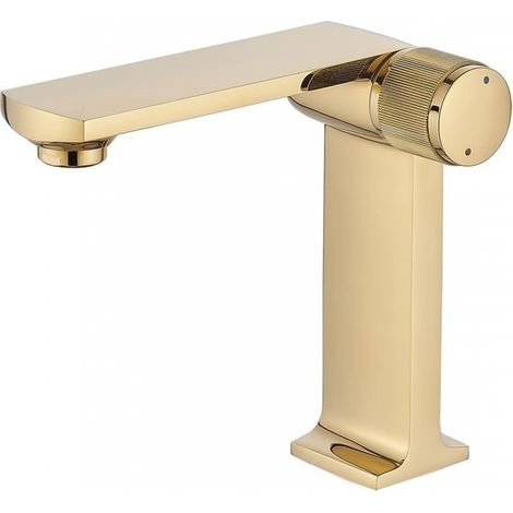 Robinet de salle de bains en laiton, robinet d'évier chaud et froid, robinet mitigeur, or (1/5)