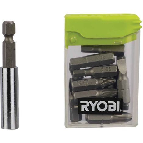 RYOBI Boite de 16 embouts de vissage spécial montage de meuble - porte-embouts RAK16FP