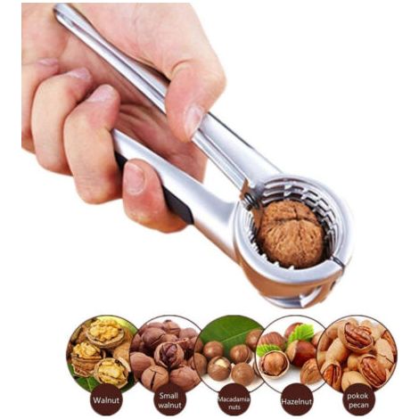 Broyeur à noix robuste avec dents de scie, ustensile de cuisine multifonctionnel, poignées ergonomiques, alliage de zinc résistant pour noisettes et amandes (1/5)