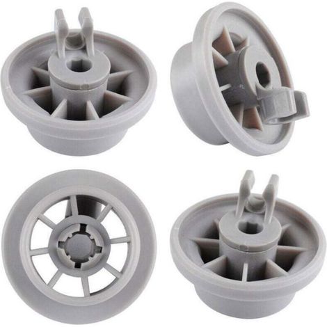 Roulettes lave-vaisselle universelles - - Lot de 8 - Compatible Bosch & Siemens - Panier inférieur - Modèle 165314 (1/4)