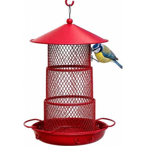 Hängendes Vogelhaus für Kolibris – 3-stöckiges Vogelhaus – Vogelhaus aus Metall für Garten und Balkon – Hängendes Vogelhaus (1/5)