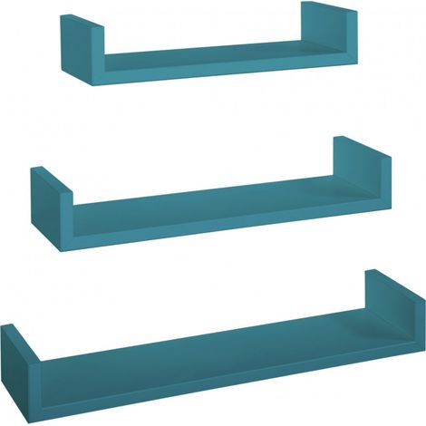 Estantes de pared conjunto de 3 pc mod. Calamita Azul atolón (1/4)