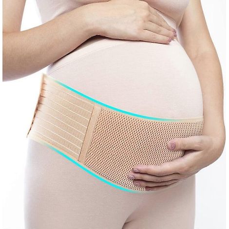 Fascia di supporto per la gravidanza con fodera in cotone migliorata, che offre sostegno e sollievo dal dolore, taglia XL.