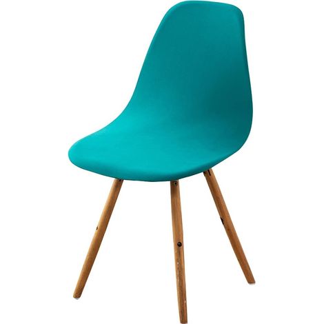 Housse de Chaise scandinave Extensible 4pcs Bleu Ciel (1/5)