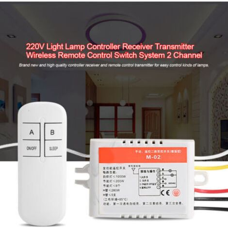 Télécommande sans fil pour variateur d'éclairage 220V, interrupteur à distance pour lampes LED et éclairage intérieur. (1/4)