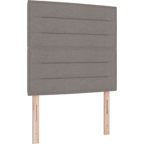 Cama con somier, colchón y luz LED en taupe, 90x190 cm de tela vidaXL (1/5)