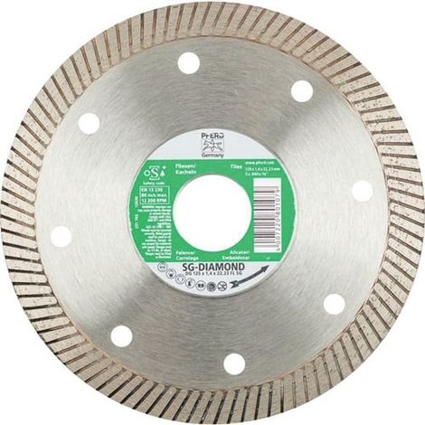 PFERD Diamant-Trennschleifscheibe D.125mm Bohr.22,23mm 1.4mm 8mm - 68000032 (1/4)