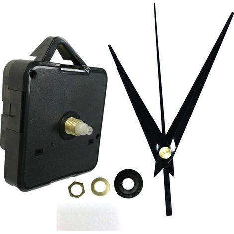 Mécanisme d'horloge silencieux 5.55x5.55cm Plastique et aluminium Aiguille des secondes 17cm Pour horloge murale (1/4)
