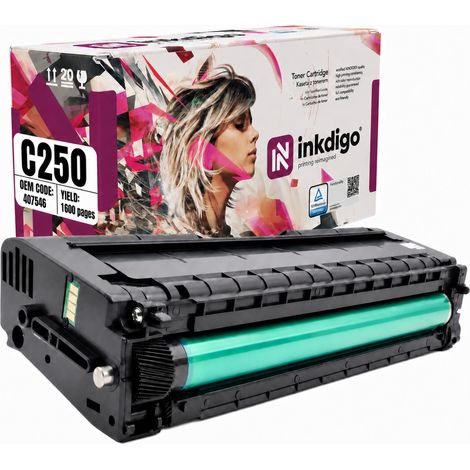 Inkdigo Toner 407546 kompatibel mit Ricoh Aficio SPC250, SPC250e, SPC250 TÜV-zertifiziert (1/5)