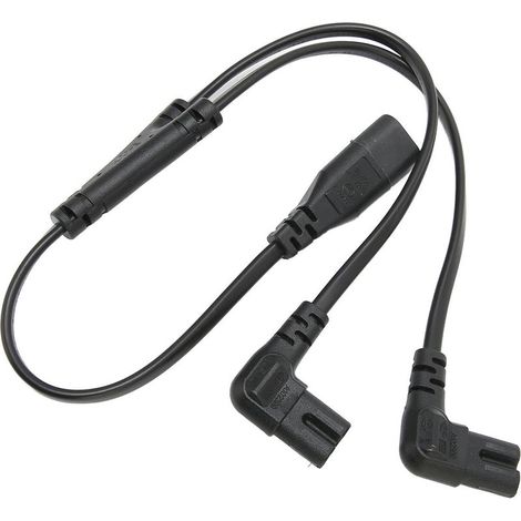 Câble d'alimentation IEC C8 vers double C7, mâle-femelle, pour moniteur LCD et lampe de bureau, 100-250V (1/5)