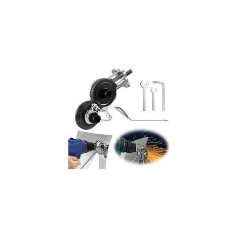 Grignoteuse de tôle électroportative – Coupe-plaque pour fer, acier, cuivre, aluminium – Installation rapide sur perceuse 12V/21V