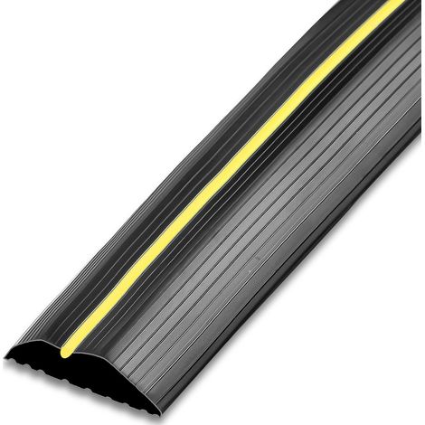 Joint De Seuil Porte Garage 3m - Caoutchouc Pvb - Étanchéité Eau Poussière - Antidérapant Noir Jaune (1/5)