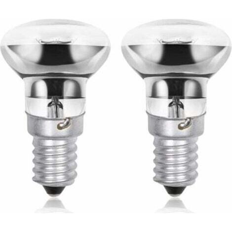 Lampe à lave R39 E14 40 W, petite vis Edison SES Spot réflecteur ampoules à lave, blanc chaud 2800 K à économie d'énergie R39 ampoules à intensité variable (lot de 2) (1/4)