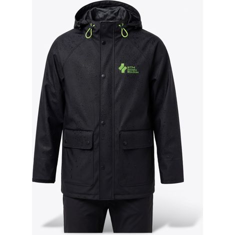 Impermeable pluie velo 2 pieces noir reflechissant (1/5)
