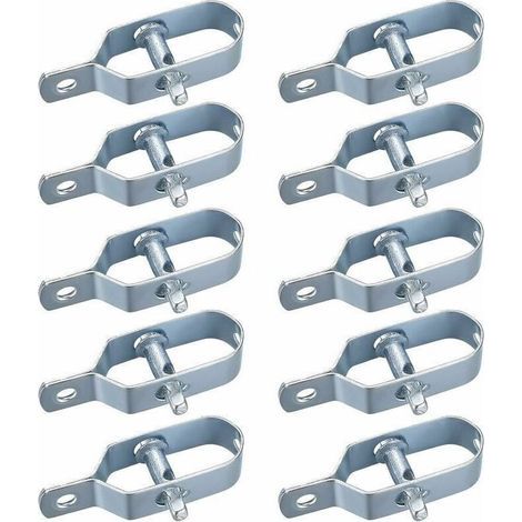 Lot de 10 tendeurs de grillage en acier galvanisé – Résistants à la corrosion – Longueur 92 mm – Pour tension de fil de clôture (1/4)
