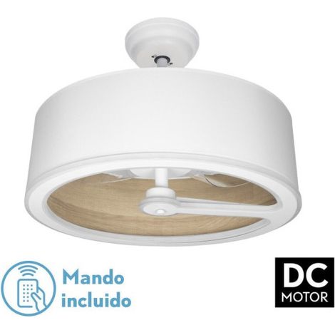 Ventilatore Tatiana DC 110W Bianco/Legno chiaro 3 pale 9350 lm 62 cm 3CCT Telecomando (1/3)