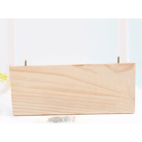 Holzplattform 13x28cm für Eichhörnchen und Hamster, Kletter- und Sprungspielzeug mit Sprungbrett (1/2)