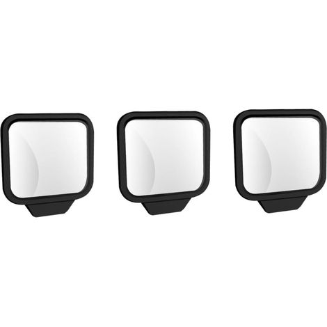 Espejo retrovisor interior de 3 piezas, espejo retrovisor práctico para coche, espejo retrovisor para recién nacidos, espejo abdominal negro (1/4)