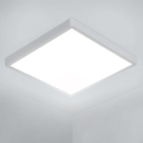 GOECO LED Ceiling Light 36W,3300LM,IP44 Waterproof Bathroom Lights Ceiling 6500K,Square Ultra Thin Ceiling Lamp,For Kitchen Hallway Bedroom Office (1/5)