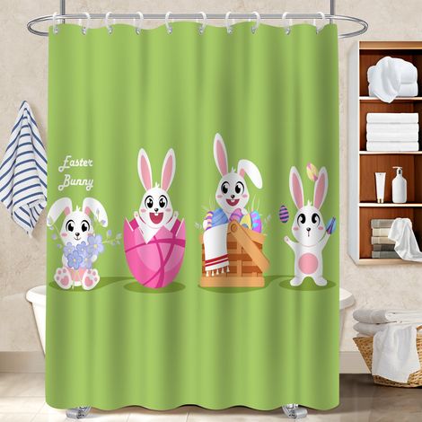 Rideau de bain 180x180 décoratif protection douche pour dans une salle de bain design (1/5)