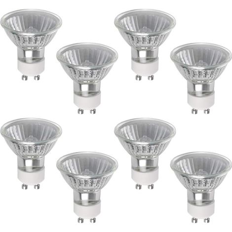 Lot de 8 Ampoules Halogènes GU10 50W, Spots Encastrables 220-240V, Blanc Chaud 2800K, 700 Lumens, Angle 40°, Variateur Compatible, Éclairage Dimmable [Classe Énergétique C] (1/5)
