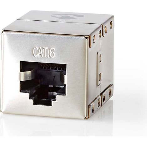Conector de red adaptador blindado rj45 hembra rj45 hembra recto metales caja