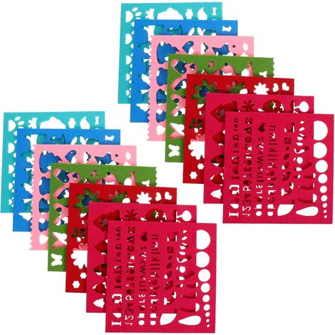 Kit de Feutrage de Laine 14 Pièces en Feutre Coloré, Moules à Aiguille et Pochoirs pour Projets Créatifs, Adapté aux Activités Manuelles Familiales (1/5)