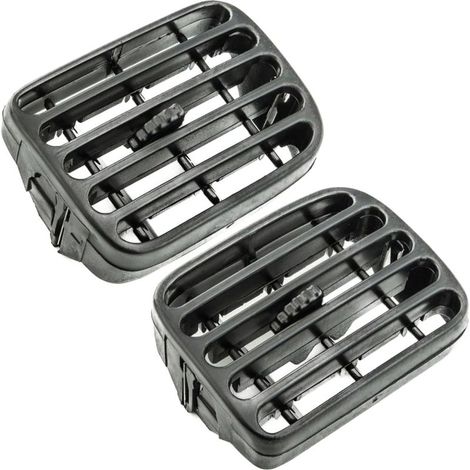 Lüftungsgitter passend für Renault Clio 2 (1998–2001), Thalia (2001–2006) – Armaturenbrett – Lüftungsdüsen – links und rechts – 7702258280-7702258279 – Schwarz (1/5)