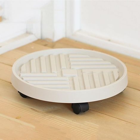 Mobiler Pflanzenständer mit Rollen - Ablageschale für Blumentöpfe und Pflanzkübel - praktischer Untersetzer für Zimmer- und Gartenpflanzen, (mit Kühlschrank)