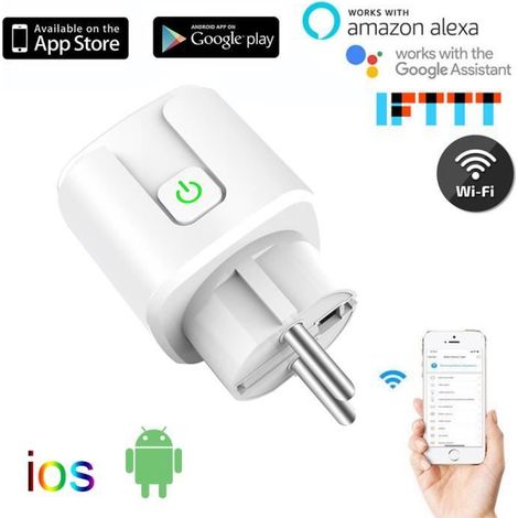 Prise Intelligente - Alexa - 16A - Wifi - Moniteur de Puissance - Compatible Google Home (1/4)