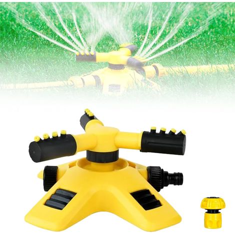 Arroseur Automatique,Arroseur Automatique pour Grandes Surfaces,Tête d'arrosage pivotante à 360°,Tête d'arrosage de précision (avec raccord d'eau à 6 Points) (1/5)