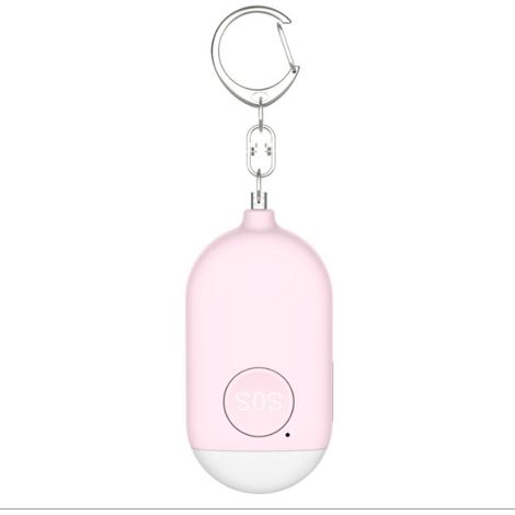 (Blanc)130DB Alarme Personnelle Anti Agression avec Porte clé,Rechargeables Alarme de Poche avec LED Lampe de Poche Torche Alarme,pour Femme Enfants Personnes aîné