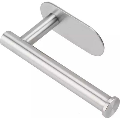 SABIR Porte Papier Toilette Auto-adhésif, Support Papier Toilettes Acier Inox, Porte Rouleau Toilette pour Salle de Bain et Cuisine, Pas de Forage 3m Auto-adhésif (1/5)