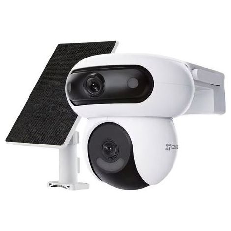 EZVIZ WIFI& 4G DUAL LENS HB90 CÁMARA A BATERÍA ROTATIVA 4MP+4MP PANEL SOLAR KIT