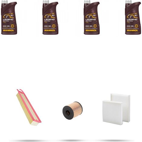 Kit tagliando 3 FILTRI e 4L OLIO compatibile con Peugeot 208 1.6 VTi 88kw Dal 2012 (1/4)