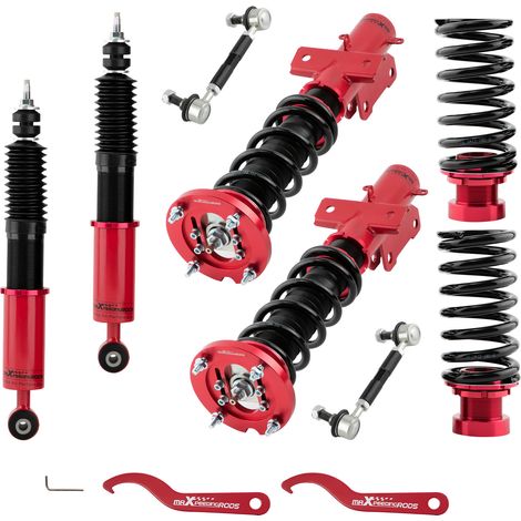 Maxpeedingrods – Amortisseurs coilovers réglables 24 niveaux pour Ford Mustang 2005-2014 – Hauteur ajustable 1-3 pouces – Système Twin-Tube pour confort (1/5)