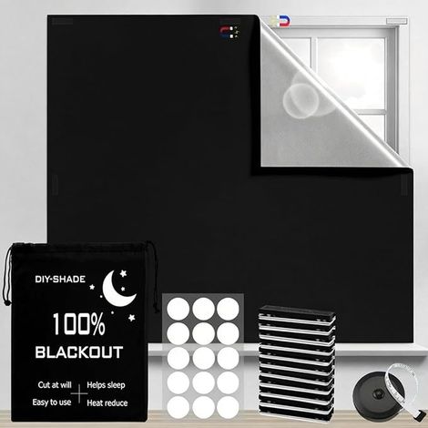 Store Occultant Magnétique 200x150 cm Noir (1/5)