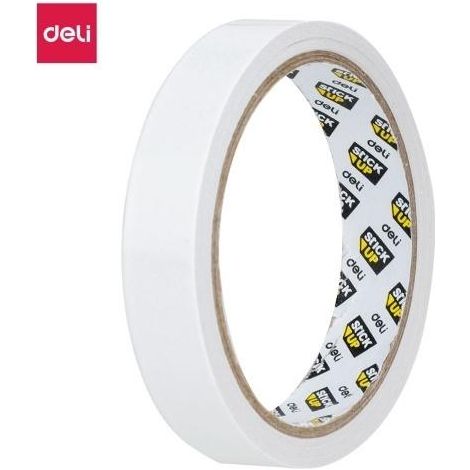 Cinta adhesiva blanca de doble cara de 18 mm x 9,1 m (16 unidades)