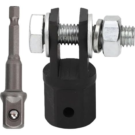 1/2-Zoll Scherenwagenheber Adapter mit 13/16 Zoll Ringschlüssel, Metall-Schlagbohrer-Stecknuss-Adapter Aus Chrom-Vanadium-Stahl für Ring Oder Doppelloch Scherenwagenheber für Autoreparatur (1/5)