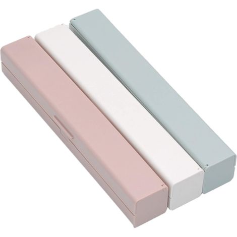 Distributeur de film alimentaire, boîte de rangement (bleu) (1/2)