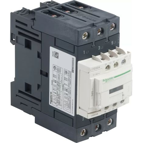 TeSys Deca Leistungsschütz 50A 3P 24V DC 1NO 1NC (EVK) LC1D50ABD (1/2)