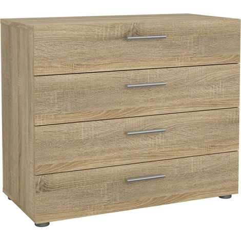 Dmora - Cassettiera Arwen, Settimino multiuso, Comò camera da letto, Mobile con cassetti, 80x40 h68 cm, Quercia