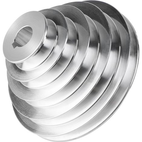 5 Niveaux Poulie Pagoda, Alésage 20mm, 54-150 mm de Diamètre Extérieur, Poulie en Aluminium pour type A Forme V Courroie, pour Moteurs et Bandes Transporteuses,12.7mm de Largeur de Courroie (1/5)