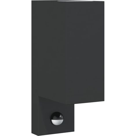 vidaXL Applique con Sensore Nera in Alluminio Pressofuso (1/5)