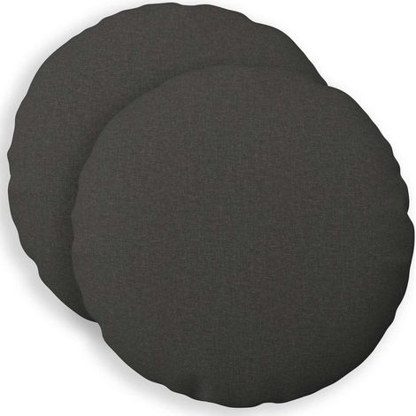 Coussin avec oreiller HEERLEN 2 pc Gris foncé Tissu vidaXL