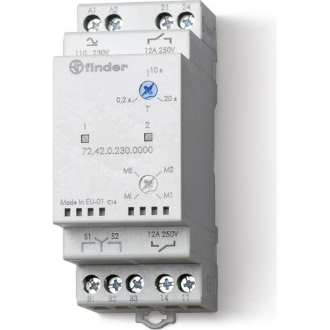 Relais contrôle alternance charges 2NO 12A 110 à 240V AC DC multifonction FINDER 724202300000PAS